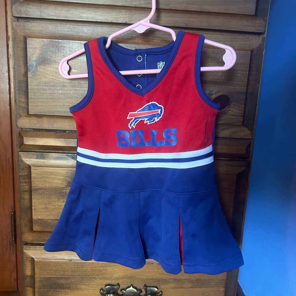 Baby girl Buffalo bills dress with diaper cover
